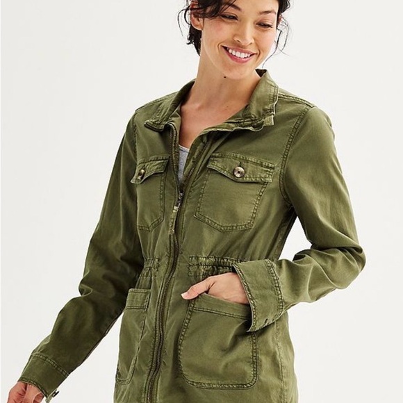 Sonoma Goods For Life Jackets & Blazers - SONOMA XS Utility Jacket Olive Night